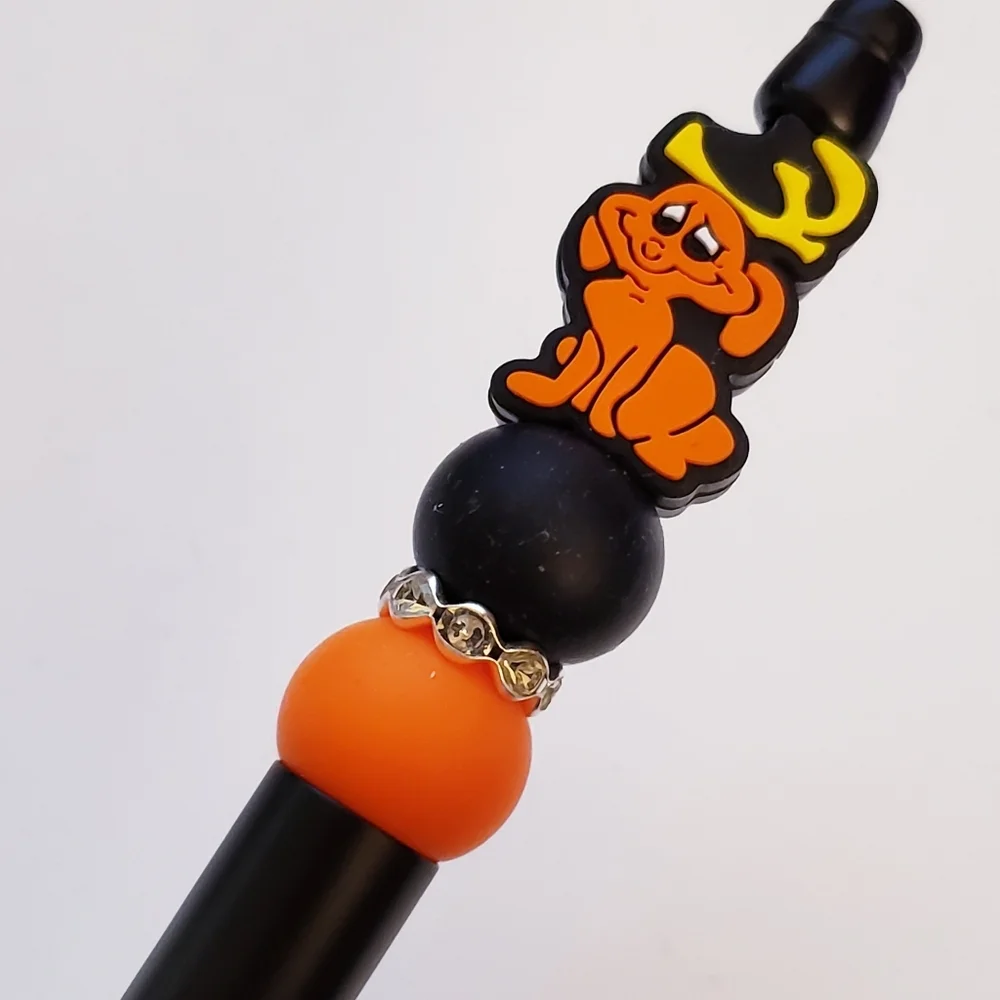 Handmade Christmas Grinch Max Beaded Silicone Focal Bead Pen